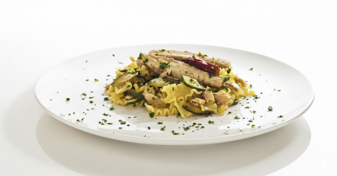 מתכון - ריצ'ה עם מקרל וקישואים