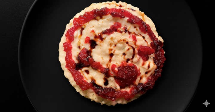 ריזוטו עם רוביולה עיזים, סלק, מיסטיקלה  וחומץ בלסמי