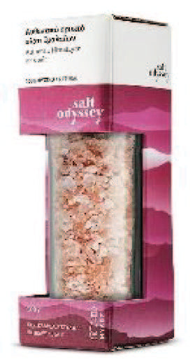מטחנת מלח הימלאיה גס מסלעי מלח טבעיים 110 גר'- salt odyssey